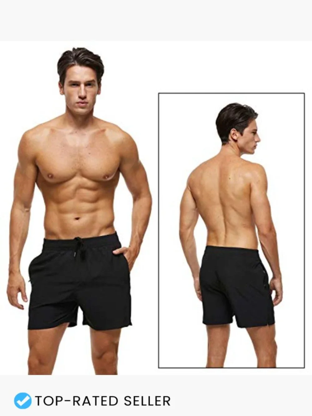 Men's Swim Trunks Quick Dry with Zipper Pockets Mesh Lining UPF 50+